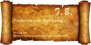 Todorovics Bettina névjegykártya